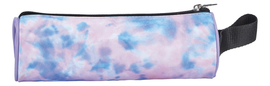 Cartuchera Tipo Tubo Keiway Aesthetic Batic Celeste Y Rosa