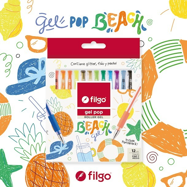 Roller Filgo Roller Gel Pop Roller Ball Pop Color Multicolor Trazo Medio 0.8 Mm En Blíster - Unidad De 1 X Unidad