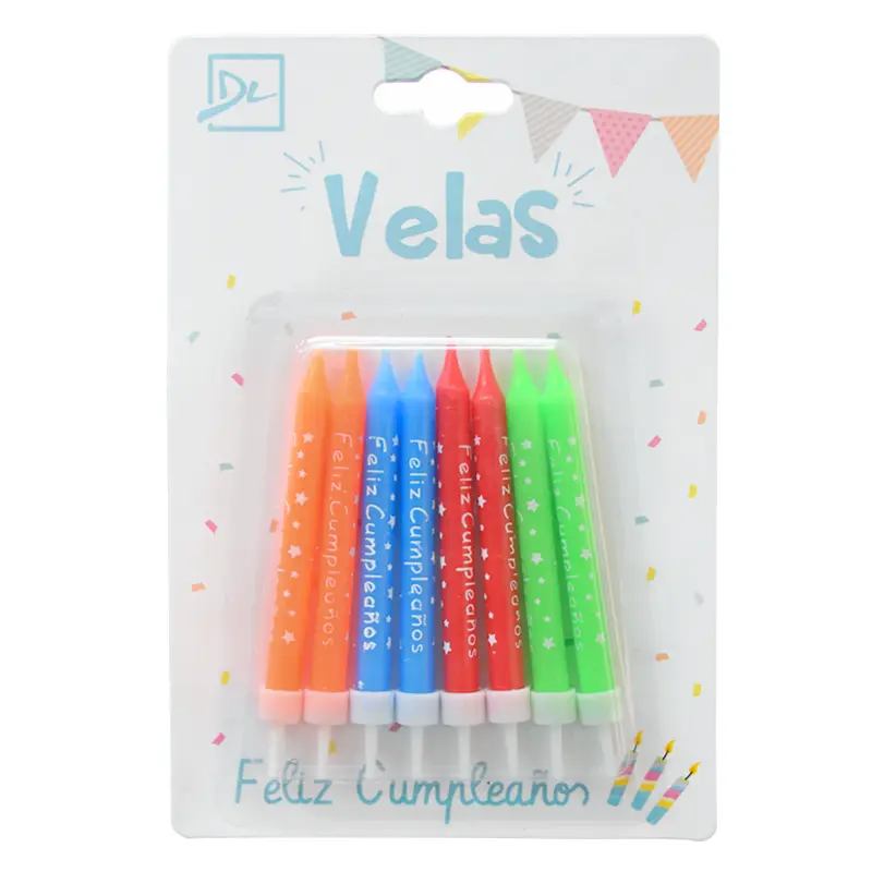 Velas Cumpleaños Surtidas x 8 - DALI