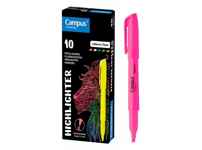 Resaltador Fino Fluo x1 Campus