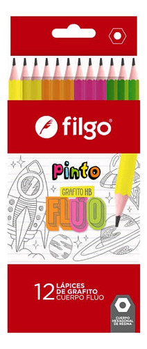 Lápices de Escribir Pinto Fluo x12 Filgo