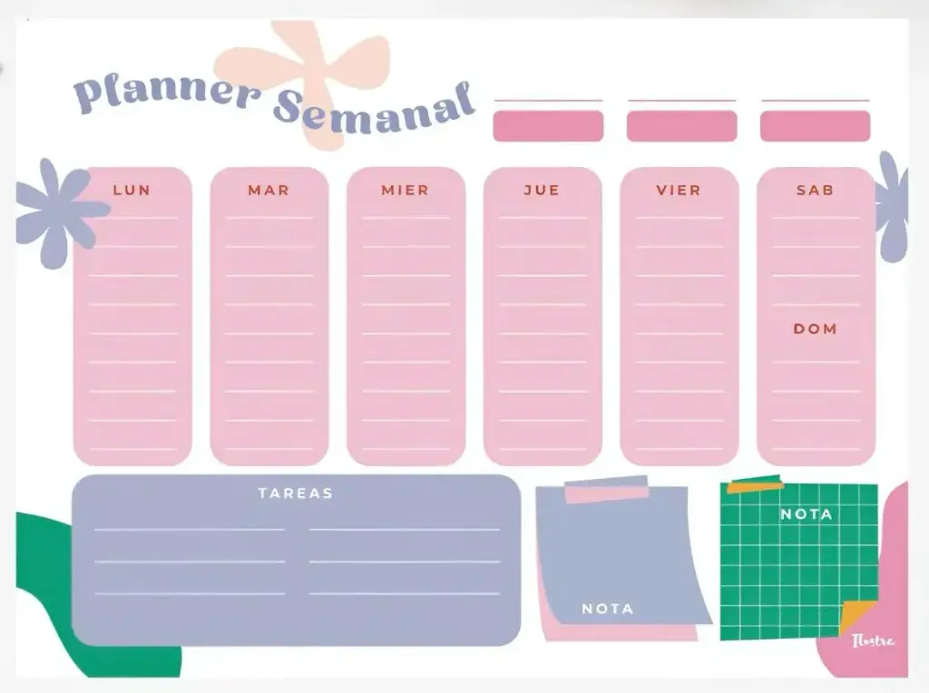 Planificador Semanal Ilustra A4 - 50 hojas