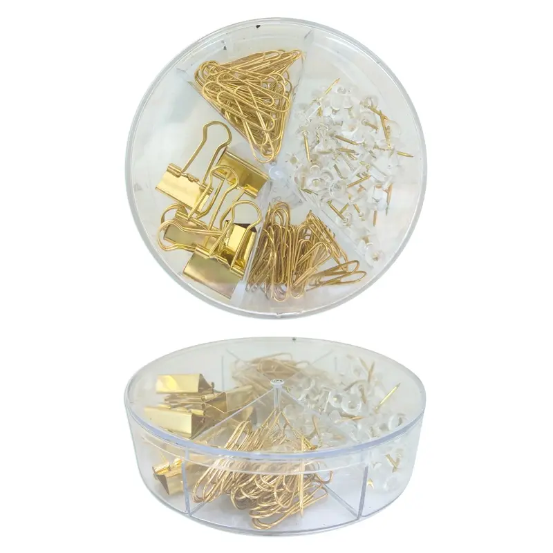 Set de Clips y Broches Oficina Metálico