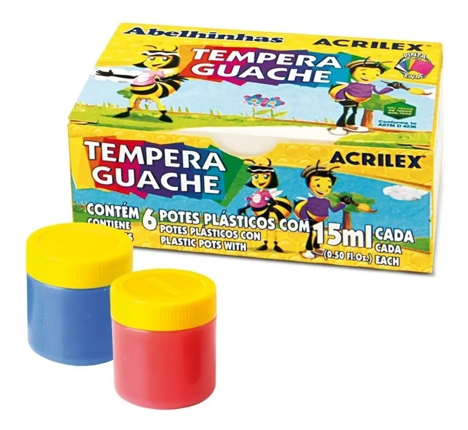 Temperas Colores 15ml x6 Acrilex 