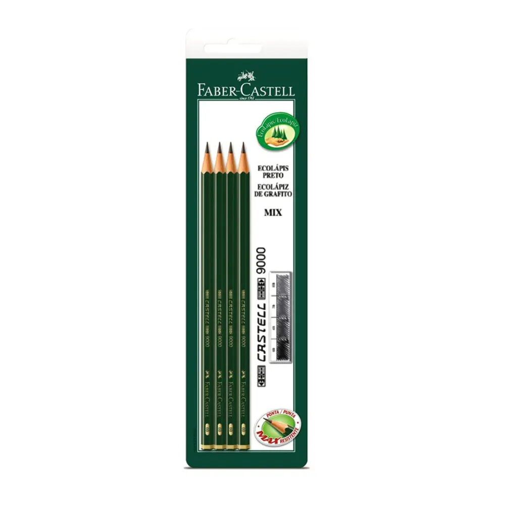 Set 4 Lápices de Grafito Faber-Castell