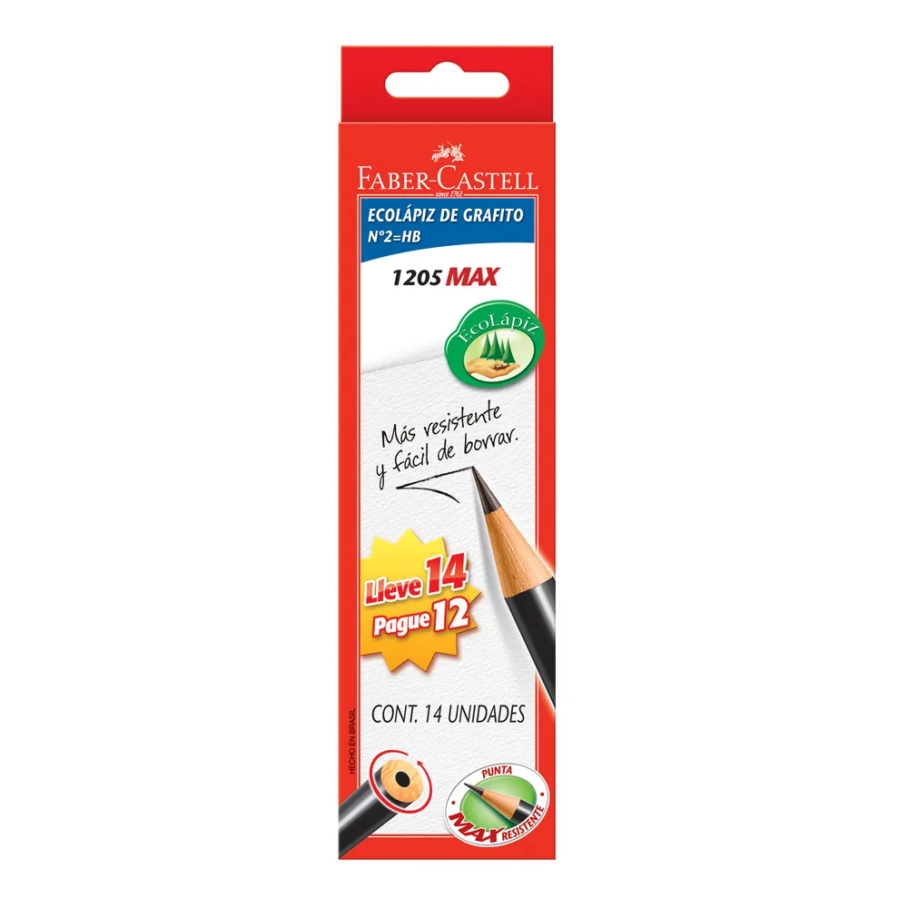 Lápiz Negro Eco MAX x14 Faber-Castell