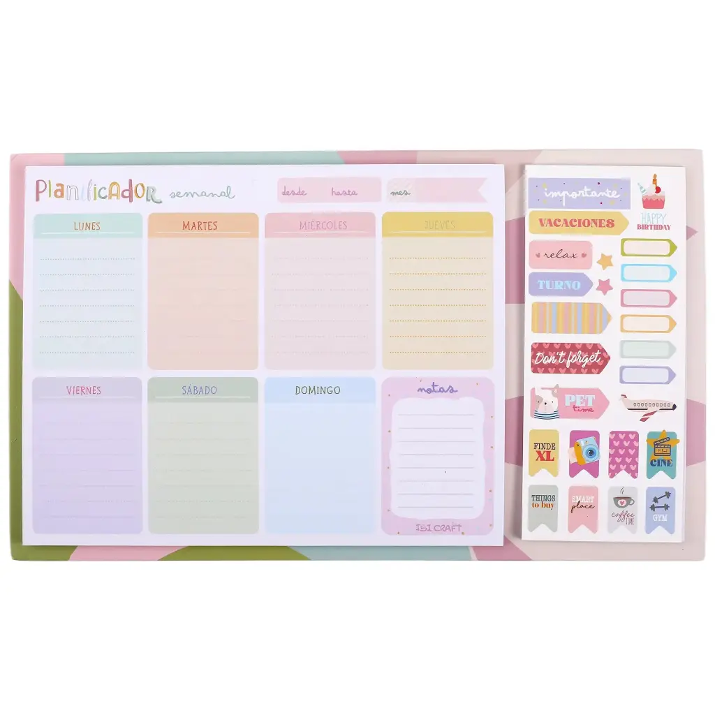 Planificador Semanal A4 - Ibi Craft