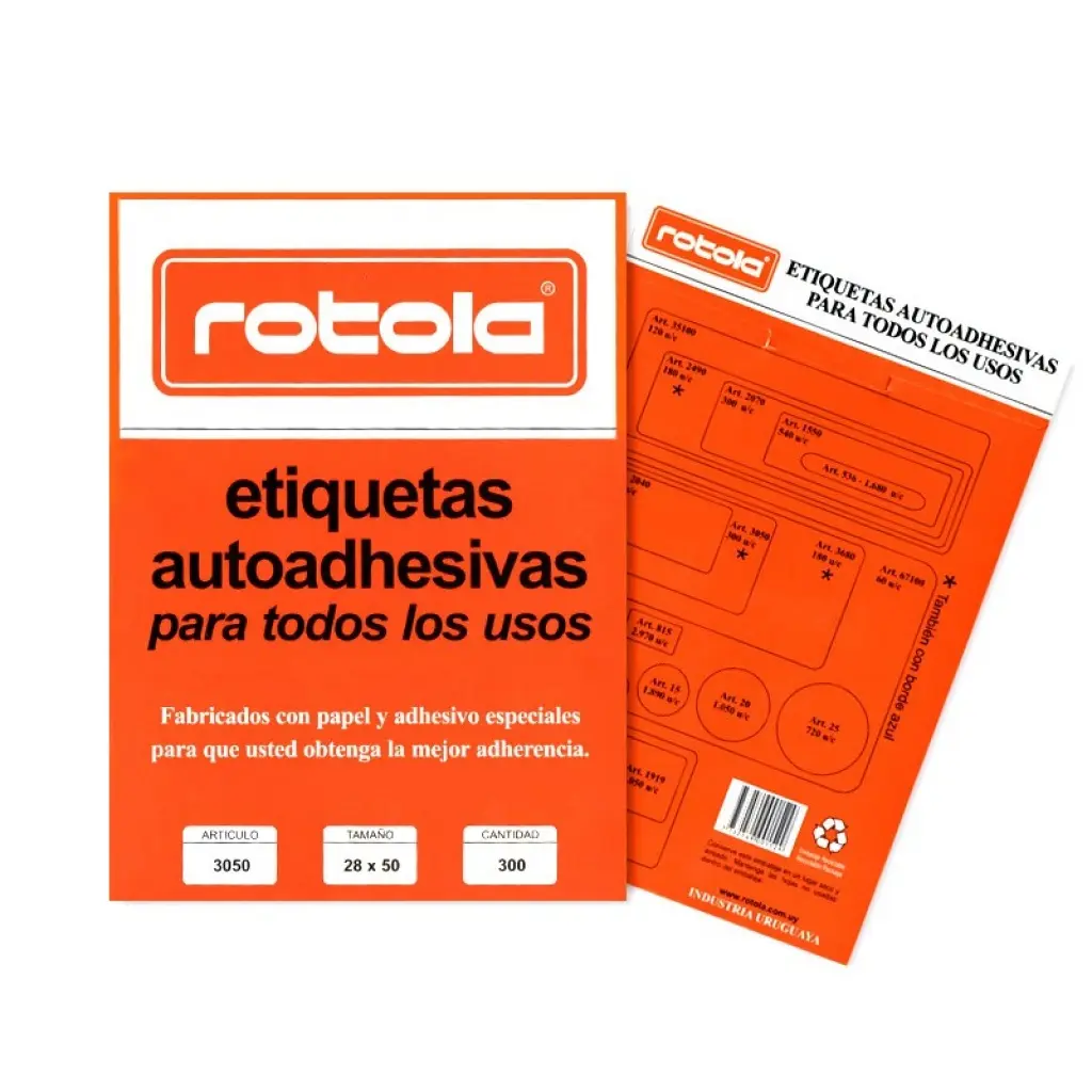 Etiquetas Lisas x1 Plancha Rotola