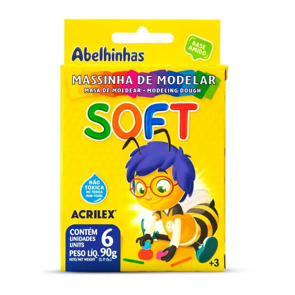 Plasticina Masa Moldear Soft 90g x6 Acrilex