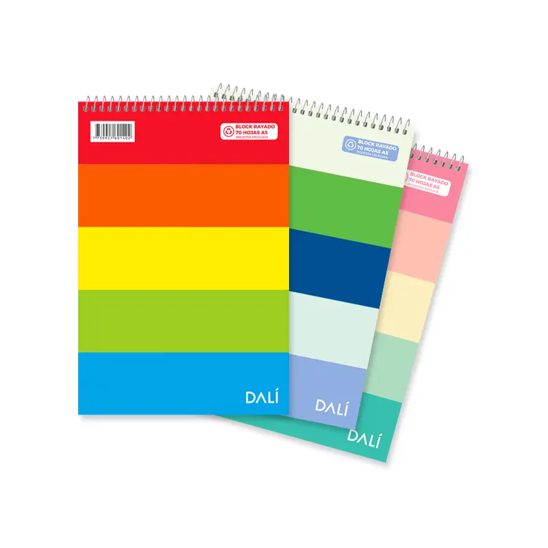 Block A5 Con Espiral Rayas 70h x1 DALI