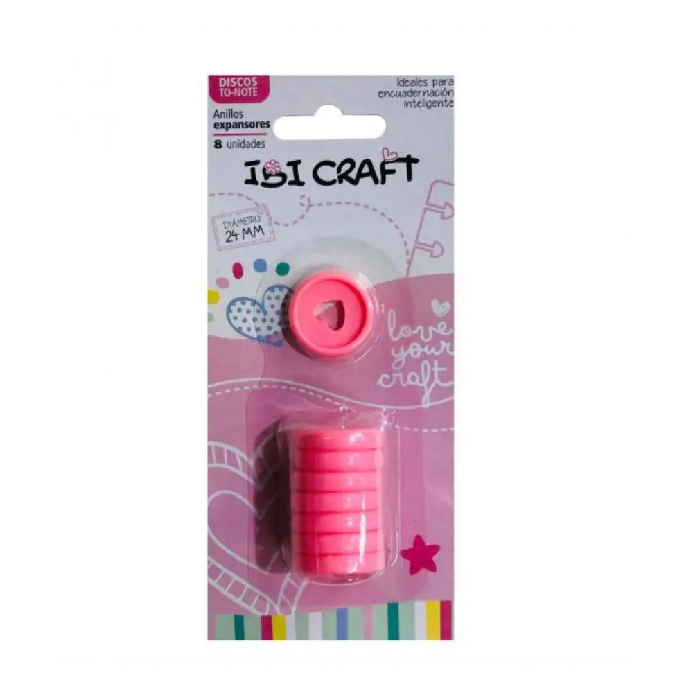 Pack Anillos para Encuadernar 24 mm x8 Ibi Craft