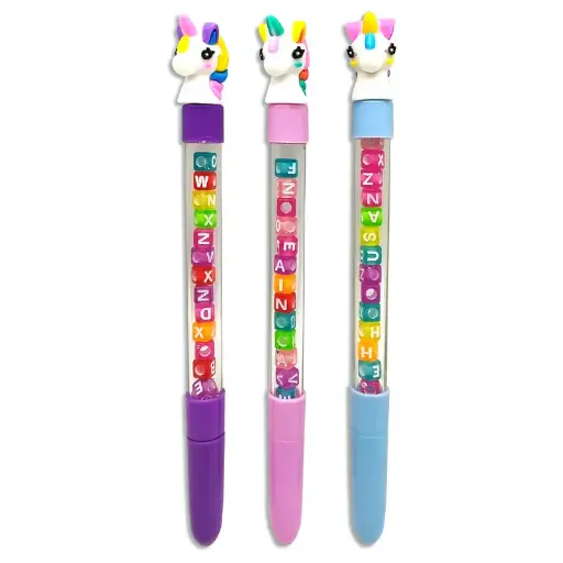 [14530284] Bolígrafo Gel Unicornio con Cuentas