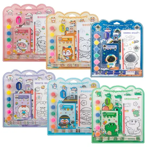 Set Escolar con Pinturas