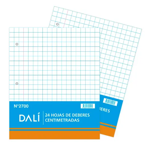 [77789919] Hojas de Deberes Centimetradas x1 24h DALI