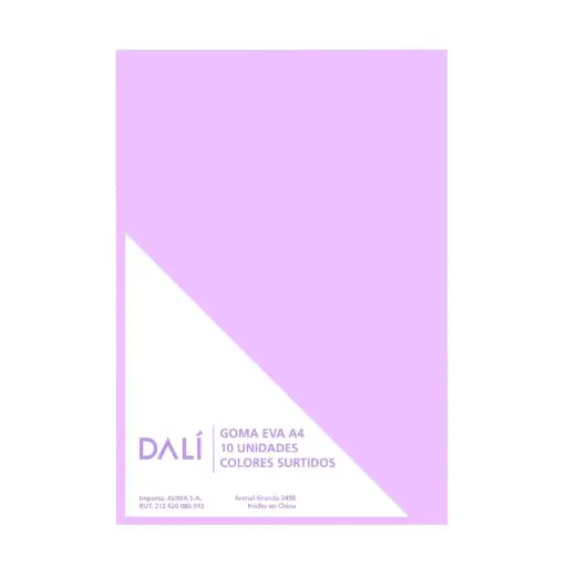 [15192395] Pack Goma Eva A4 Pastel x10 DALI
