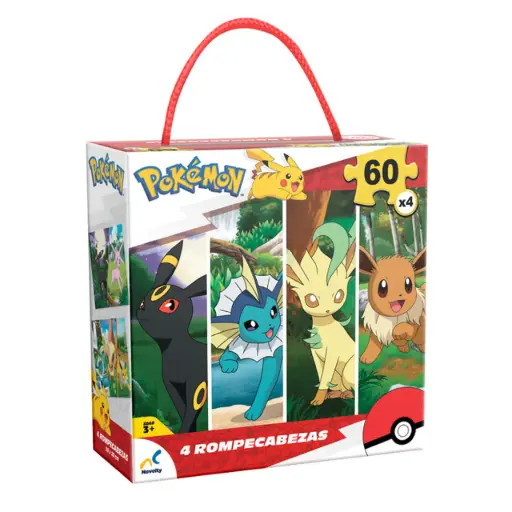 [54750193] Puzzle 4 En 1 Eevee Pokémon