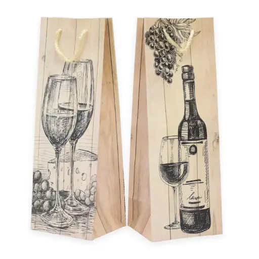 [76569415] Bolsa de Regalo Para Botella Rustica x1